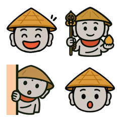Cute Kasa Jizo statues Emoji.