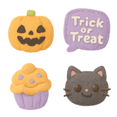 คำและไอคอนพาสเทลฮาโลวีน