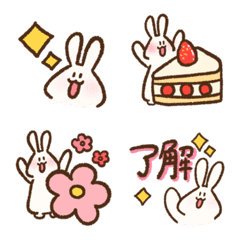ikizura_animal kawaii emoji rabbit