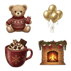 Stylish Autumn/Winter Emoji - Cute Bear