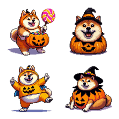 ハロウィンを楽しむ太っちょ柴犬 絵文字