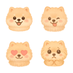 Fluffy Pomeranian POPO Emoji