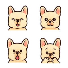 可愛法國鬥牛犬的每日情緒-黑色