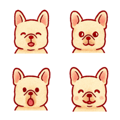 かわいいフレンチブルドッグ-赤