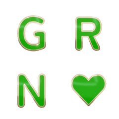 Pop! Green & Gold Deco Letters