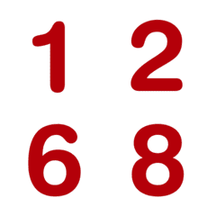 ชุด รวม อิโมจิ ตัวเลข สี 1