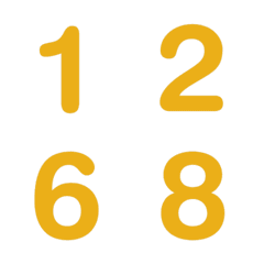 ชุด รวม อิโมจิ ตัวเลข สี 2