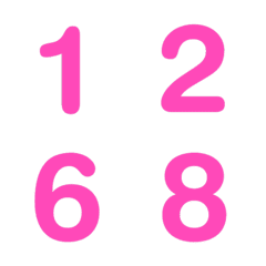 ชุด รวม อิโมจิ ตัวเลข สี 3