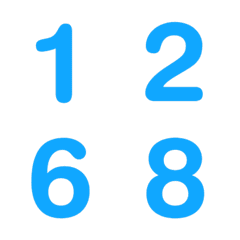 ชุด รวม อิโมจิ ตัวเลข สี 4