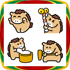 新年馬動畫表情符號