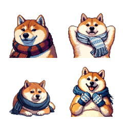 秋の始まり太っちょ柴犬 絵文字