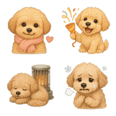 アプリコットマルプーが伝える冬の絵文字