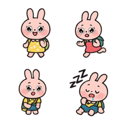 Pink Bunny School Life