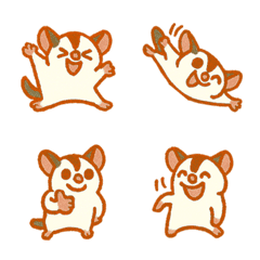 กระรอกบินน่ารักและมีความสุข(ส้ม)