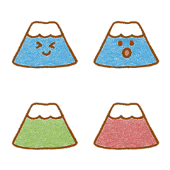 かわいい日本富士山表現（茶色）