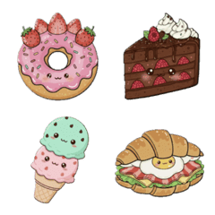可愛いスイーツ♡パン♡カフェ絵文字♡