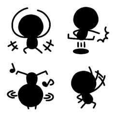 アクション大きめ棒人間の絵文字