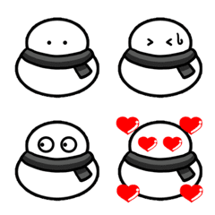 BLACK-LUCKY SNOWMAN Emoji