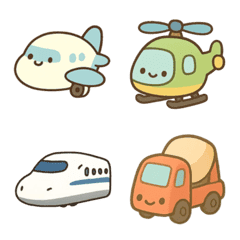 <Vehicles>Cute Emoji Stickers