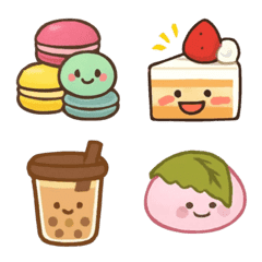 <Delicious Sweets>Cute Emoji Stickers