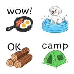 わんことキャンプ絵文字