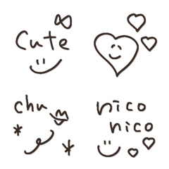 【ラフcute】毎日絵文字