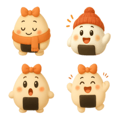 立體飯糰表情包2