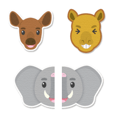 にこにこ どうぶつ ステッカー 10
