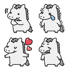 [芦毛] ぽってりお馬さん。絵文字
