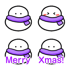PURPLE-LUCKY SNOWMAN Emoji