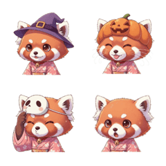 Round Red Panda: Halloween Face Parade