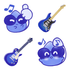 ギターのピックん！絵文字【Blue】