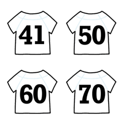 野球背番号絵文字 シンプル数字【41-80】