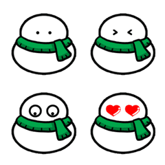 GREEN-LUCKY SNOWMAN Emoji