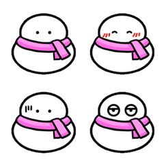 PINK-LUCKY SNOWMAN Emoji