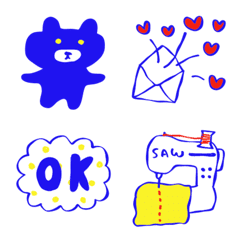 手描き青絵文字-冬☺︎