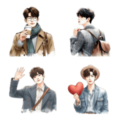 Animated handsome guy emoji 3 (ANMZ)