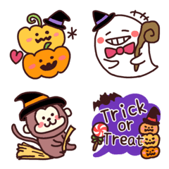 Warm and cozy Halloween party. Emoji