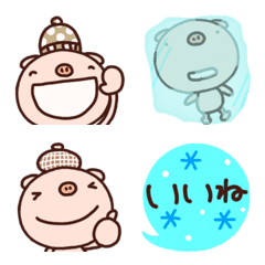 yuko's pig (winter version) Emoji