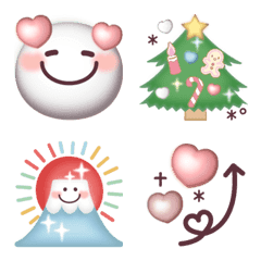 大人かわいい冬♡ぷっくり絵文字