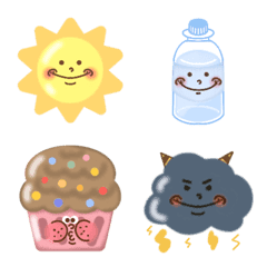 可愛天氣心情Emoji｜柔色療癒表情符號