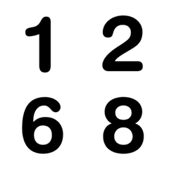 ชุด รวม อิโมจิ ตัวเลข สี 8