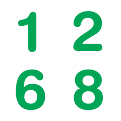 ชุด รวม อิโมจิ ตัวเลข สี 6