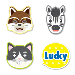 にこにこ どうぶつ ステッカー 11