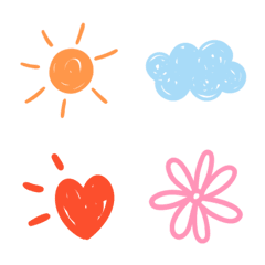 ♡可愛手繪線條♡圖案實用表情貼