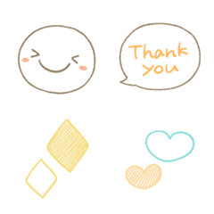 シンプル可愛い手描き風絵文字1