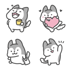 ハスキーの日常色々絵文字
