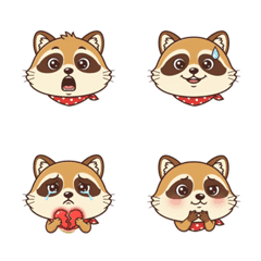 Expressive Cute Tanuki Emoji