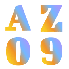 Emoji  gradient color Blue And Orange