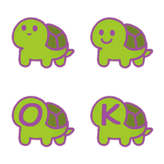かわいいカメ+26英語（紫）